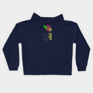 Banana Leaf and Shapes Kids Hoodie